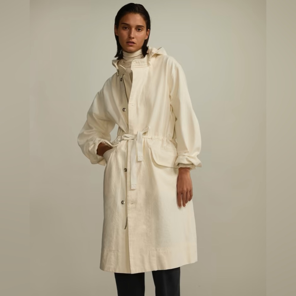 NWT The Canvas Organic Cotton Parka in Bone
